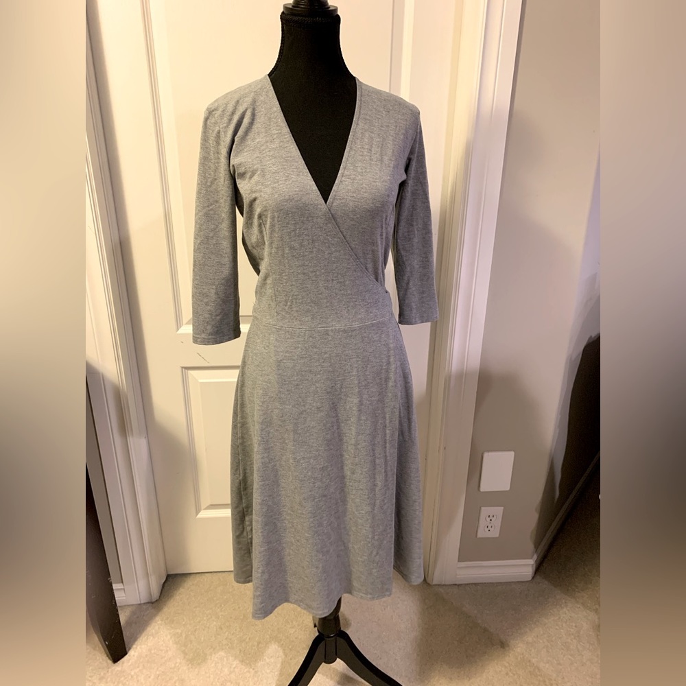 Rebecca Ruby Gray Wrap Dress